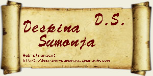 Despina Šumonja vizit kartica